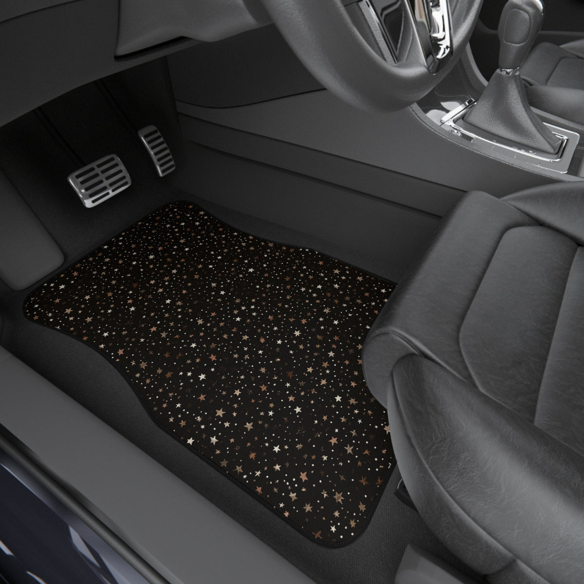 Black gold galaxy car mats, product view 8