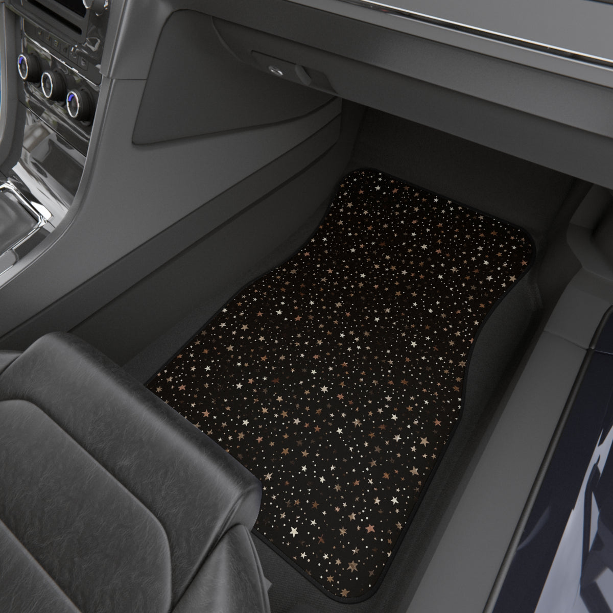 Black gold galaxy car mats, product view 9