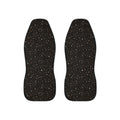 Black gold galaxy car seat covers, set of two front seat covers
