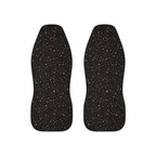 Black gold galaxy car seat covers, set of two front seat covers