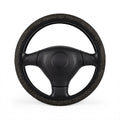 Black gold galaxy steering wheel cover, on a steering wheel