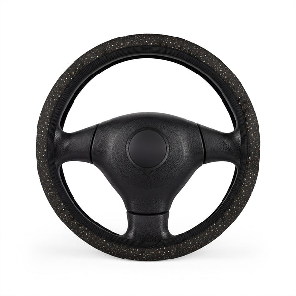 Black Gold Galaxy Steering Wheel Cover