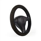 Black gold galaxy steering wheel cover, product view 3