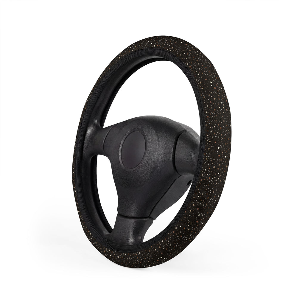 Black gold galaxy steering wheel cover, product view 4