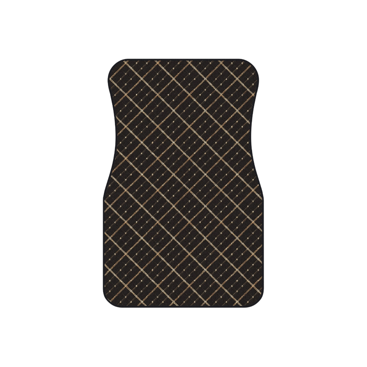 Black gold plaid car mats, product view 3