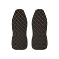 Black gold plaid car seat covers, set of two front seat covers