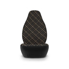 Black gold plaid car seat covers, product view 4