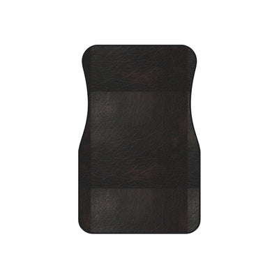 Black leather look car mats, set of four, front and rear mats