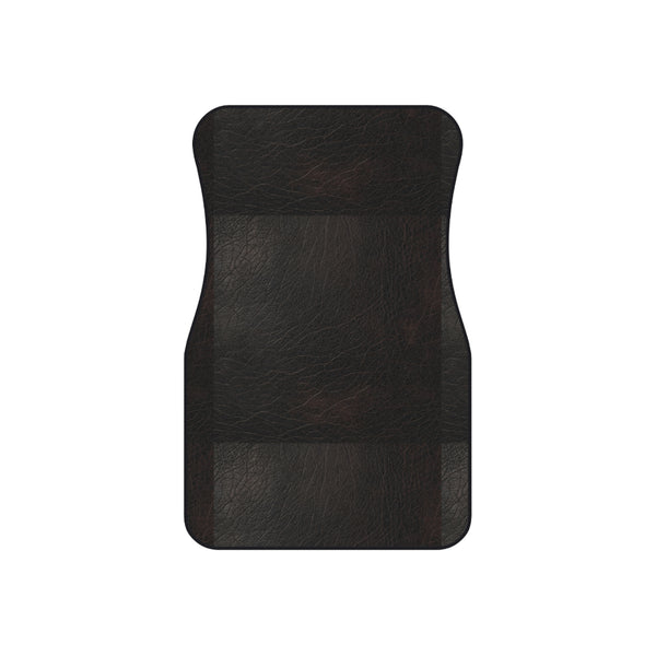 Black Leather Look Car Mats Set of 4