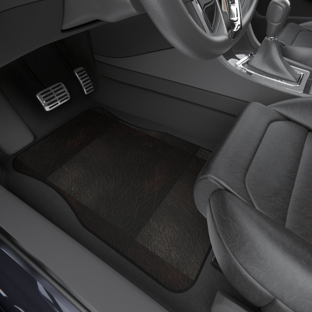 Black leather look car mats, product view 8