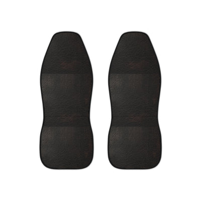 Black leather look car seat covers, set of two front seat covers