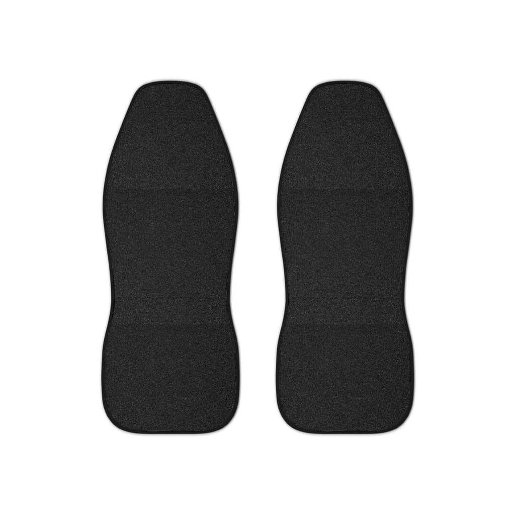 Black rainbow glitter car seat covers, set of two front seat covers