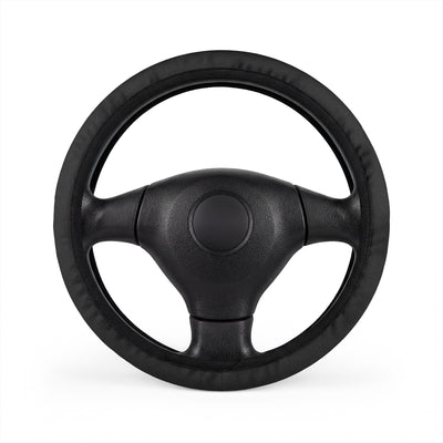 Black rainbow glitter steering wheel cover, on a steering wheel