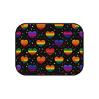Black rainbow heart car mats, product view 5