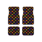 Black rainbow heart car mats, product view 6