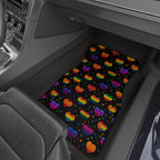 Black rainbow heart car mats, product view 9