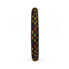 Black rainbow heart steering wheel cover, product view 5