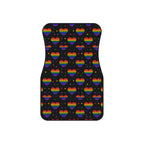 Black rainbow pride car mats, product view 3