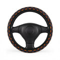 Black rainbow pride steering wheel cover, on a steering wheel