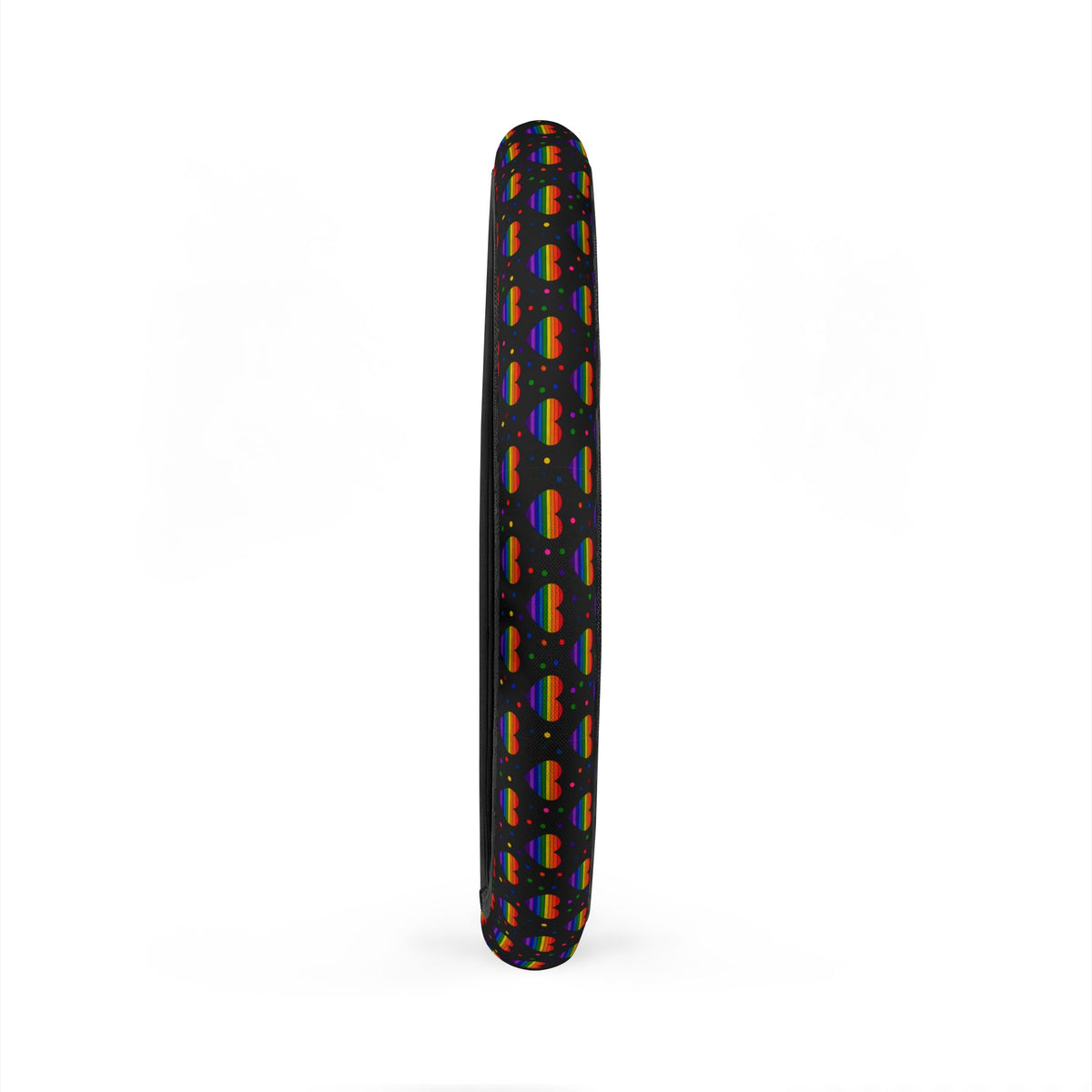 Black rainbow pride steering wheel cover, product view 6