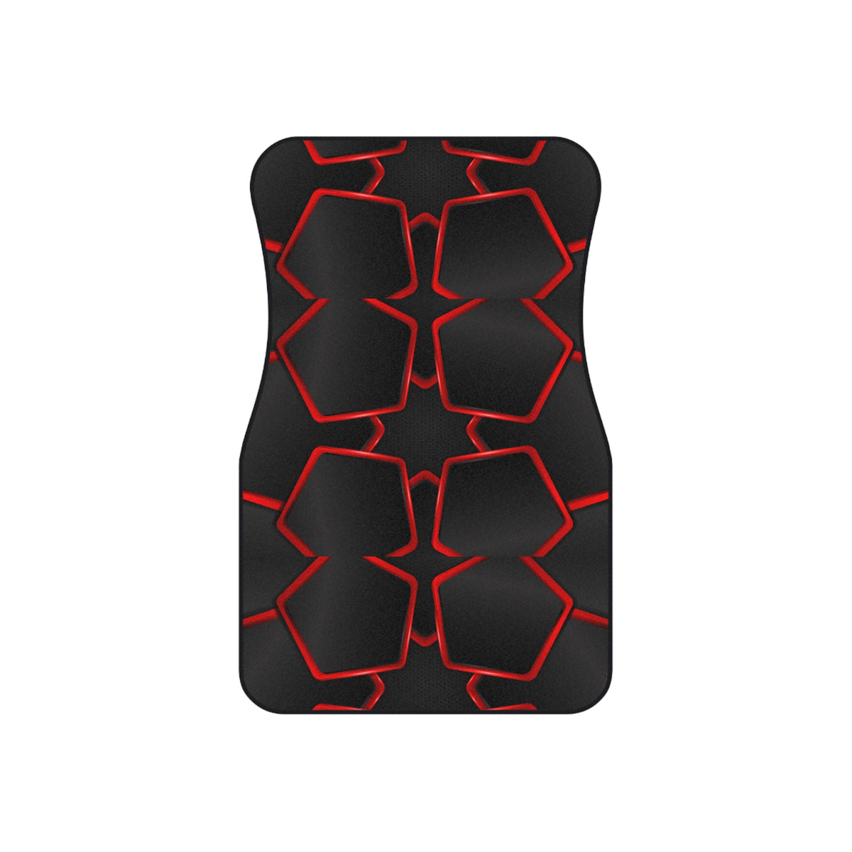 Black red polygon car mats, product view 3