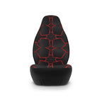Black red polygon car seat covers, product view 4