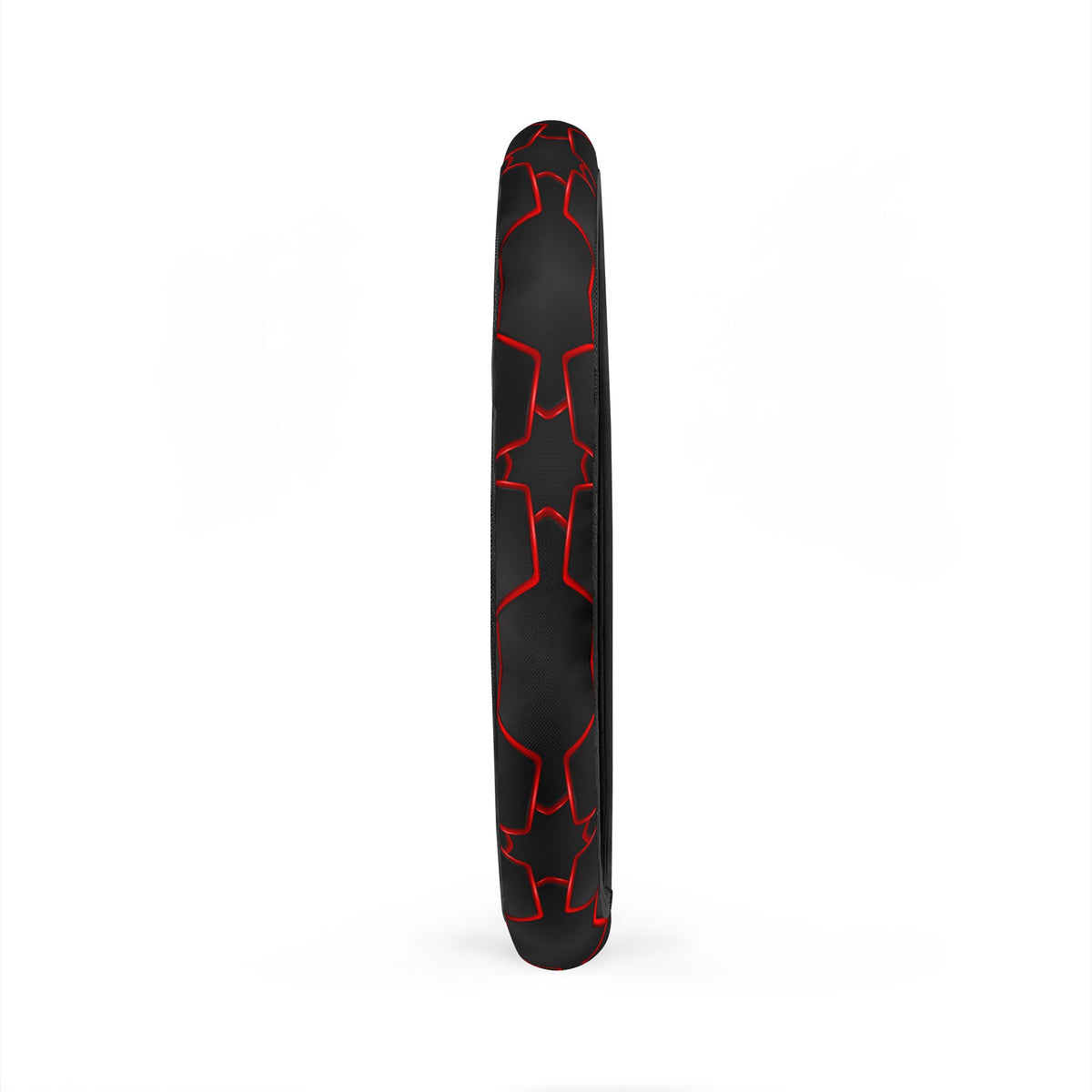 Black red polygon steering wheel cover, product view 4