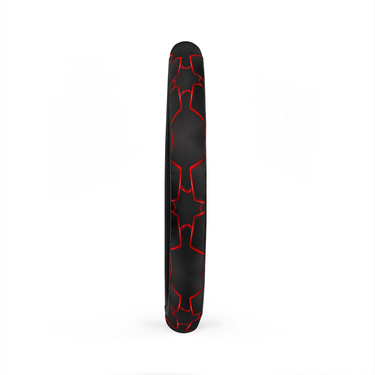 Black red polygon steering wheel cover, product view 5
