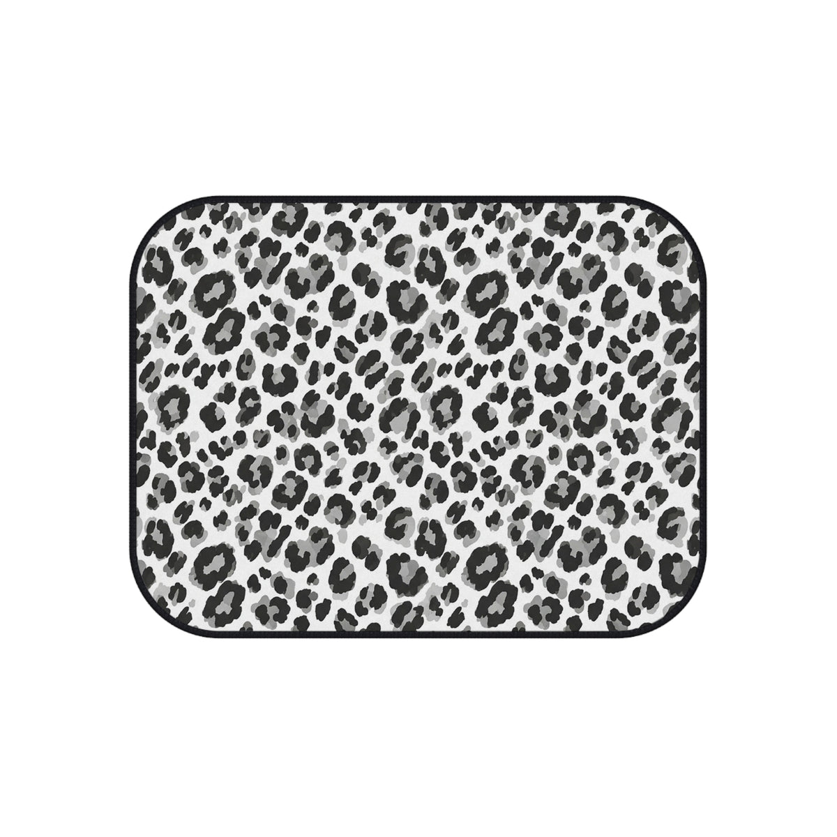 Black white cheetah print car mats, product view 5
