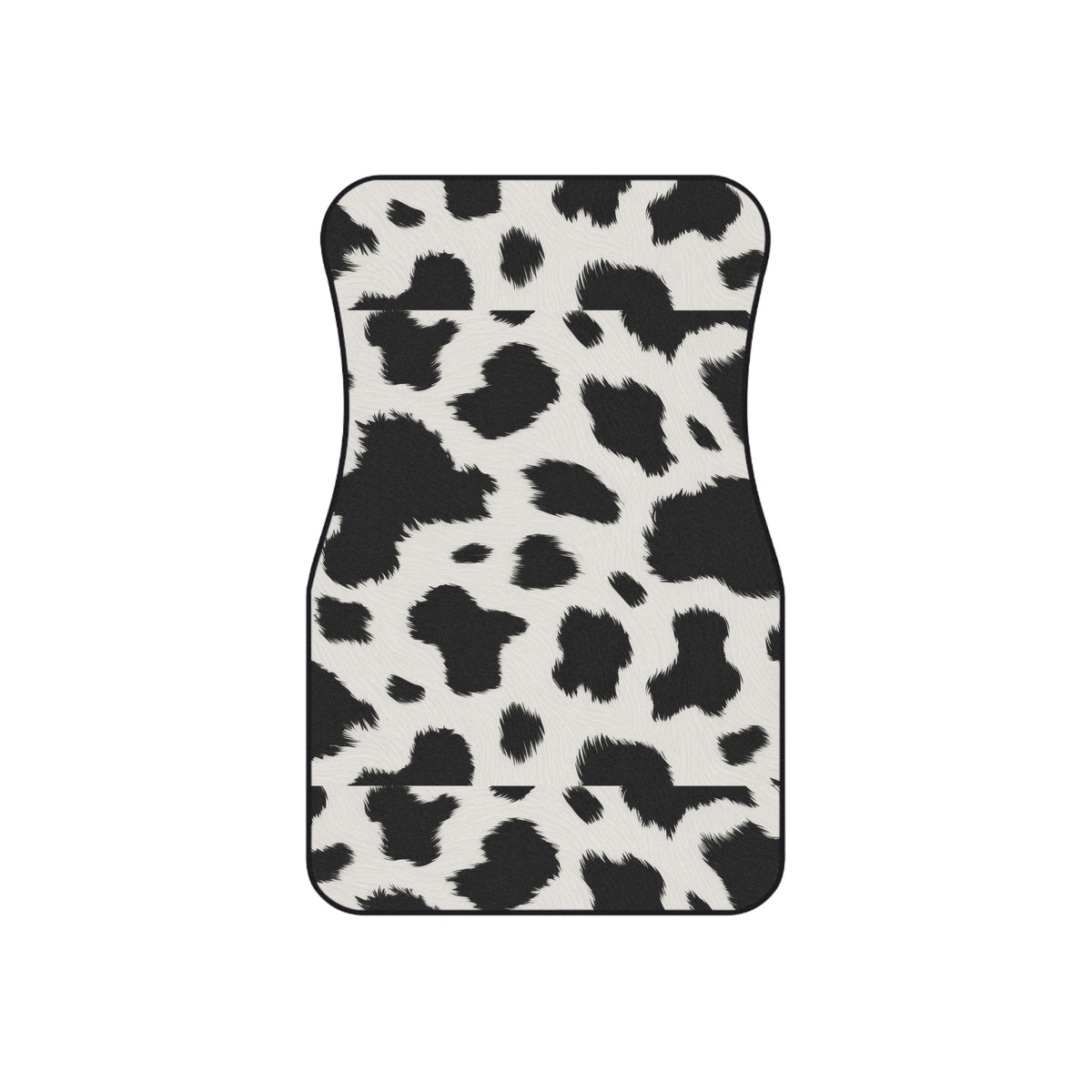 Black white cow print car mats, product view 3