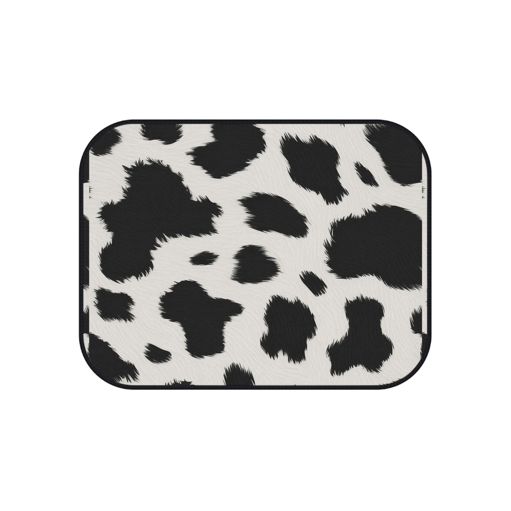 Black white cow print car mats, product view 5