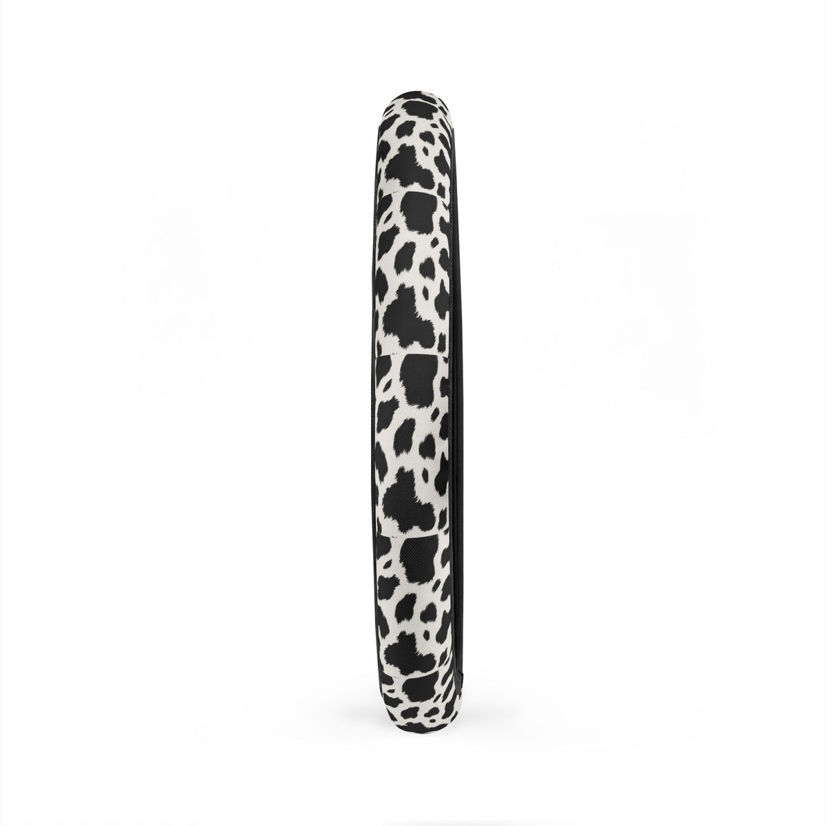 Black white cow print steering wheel cover, product view 5