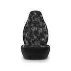 Black white fur look car seat covers, product view 4