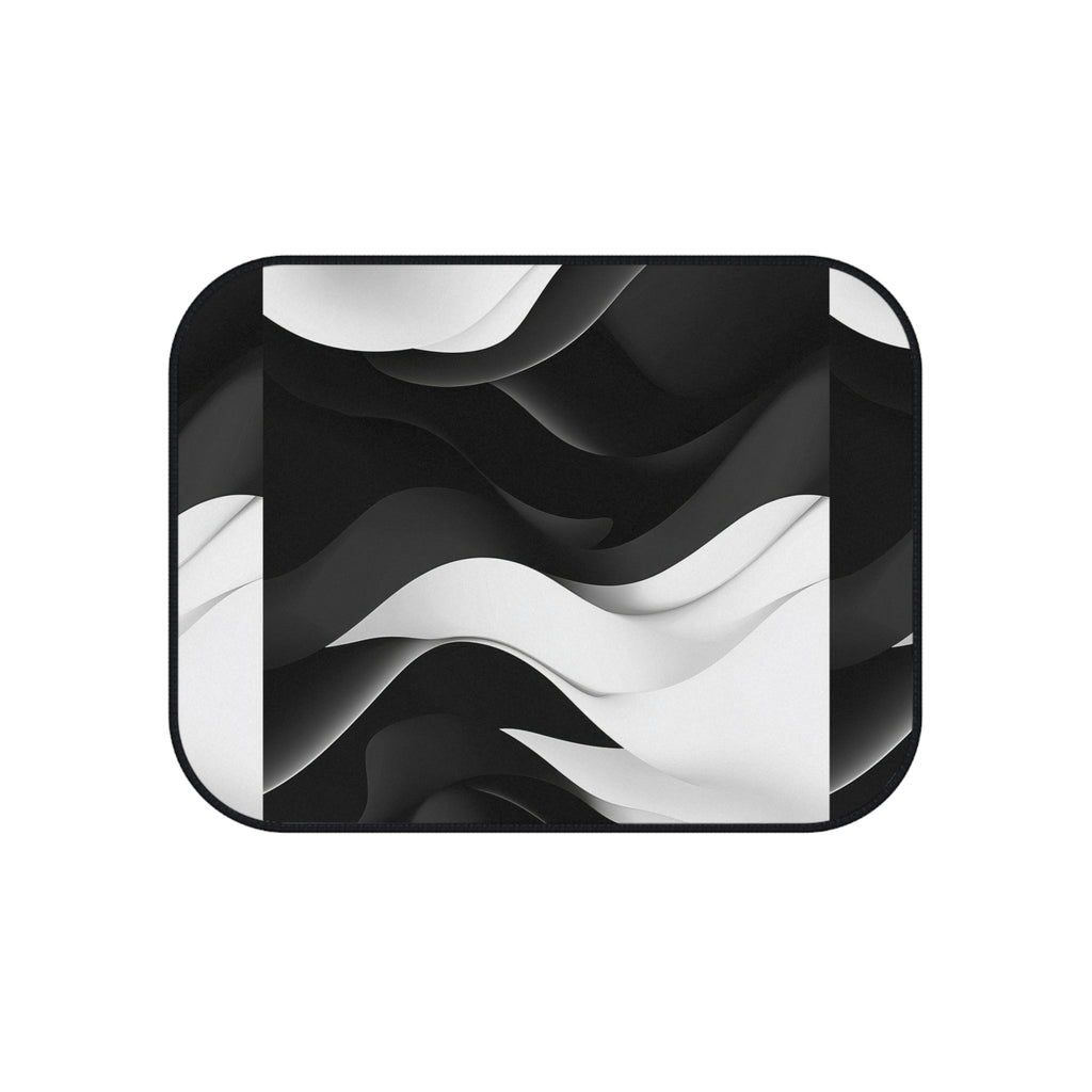 Black white wave car mats, product view 4