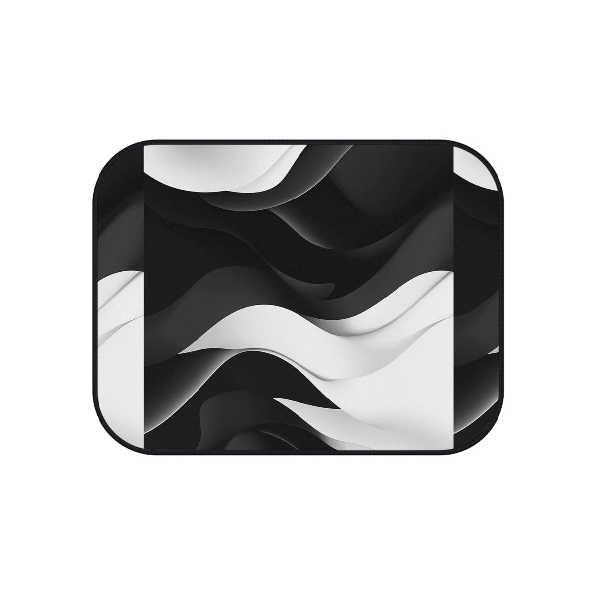 Black white wave car mats, product view 5