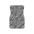Black white zebra print car mats, set of four, front and rear mats