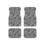 Black white zebra print car mats, product view 6