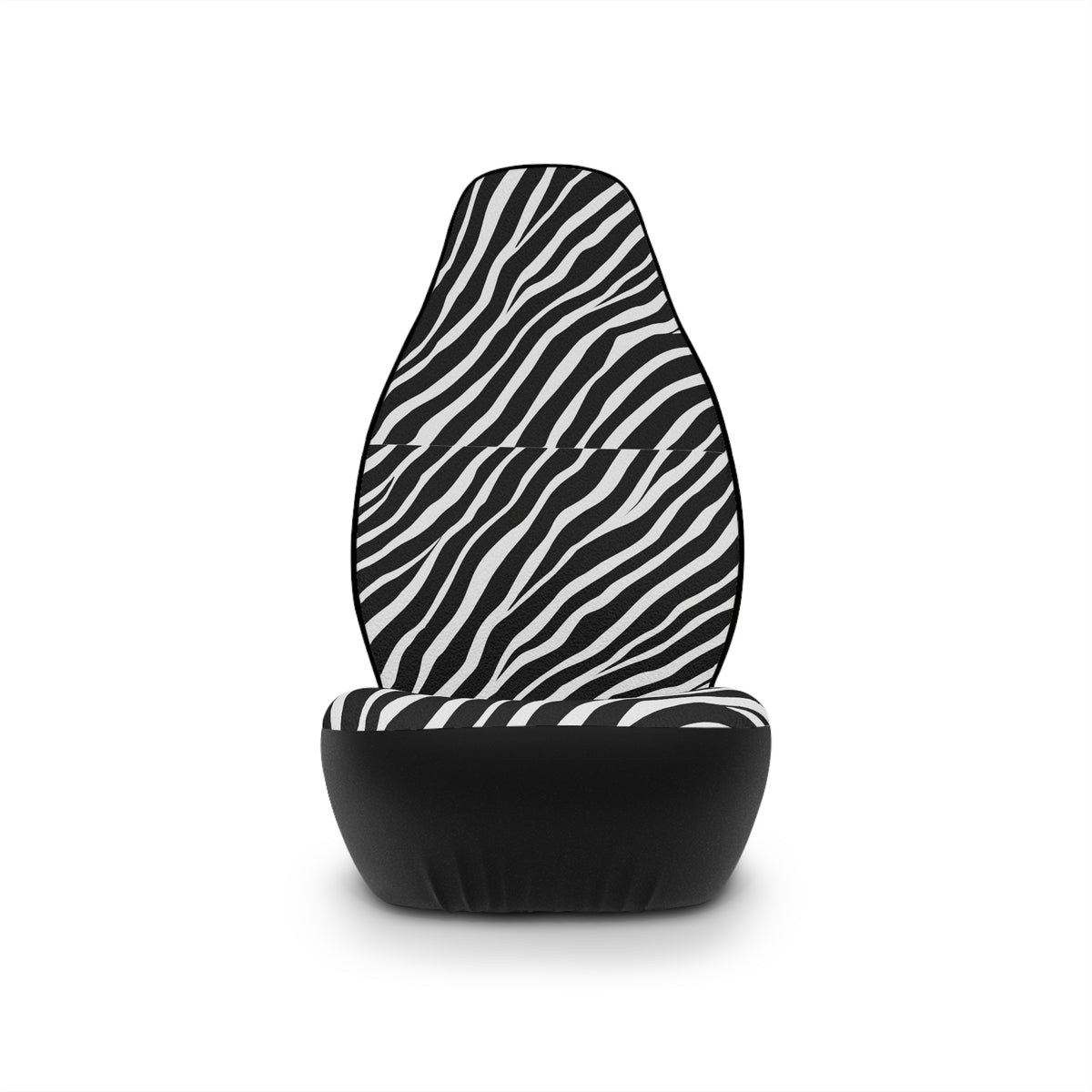 Black white zebra print car seat covers, product view 4