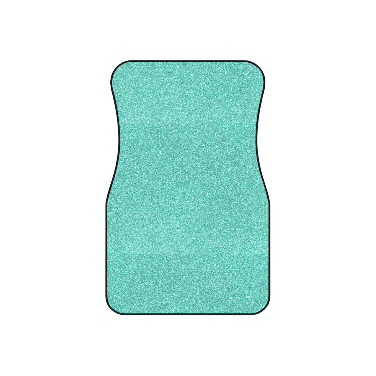 Blue rainbow glitter car mats, set of four, front and rear mats