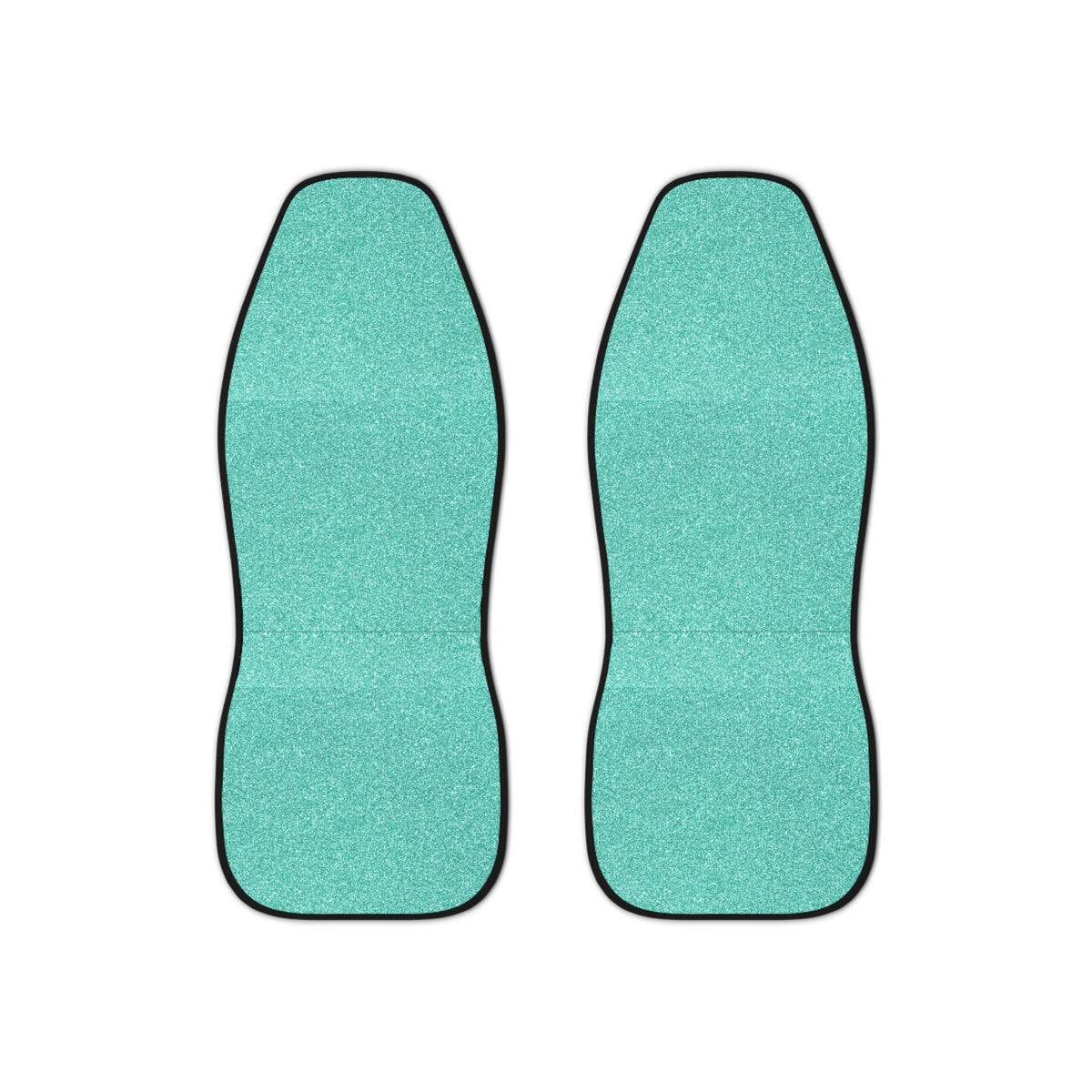Blue rainbow glitter car seat covers, set of two front seat covers