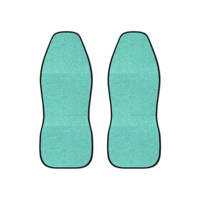 Blue rainbow glitter car seat covers, set of two front seat covers