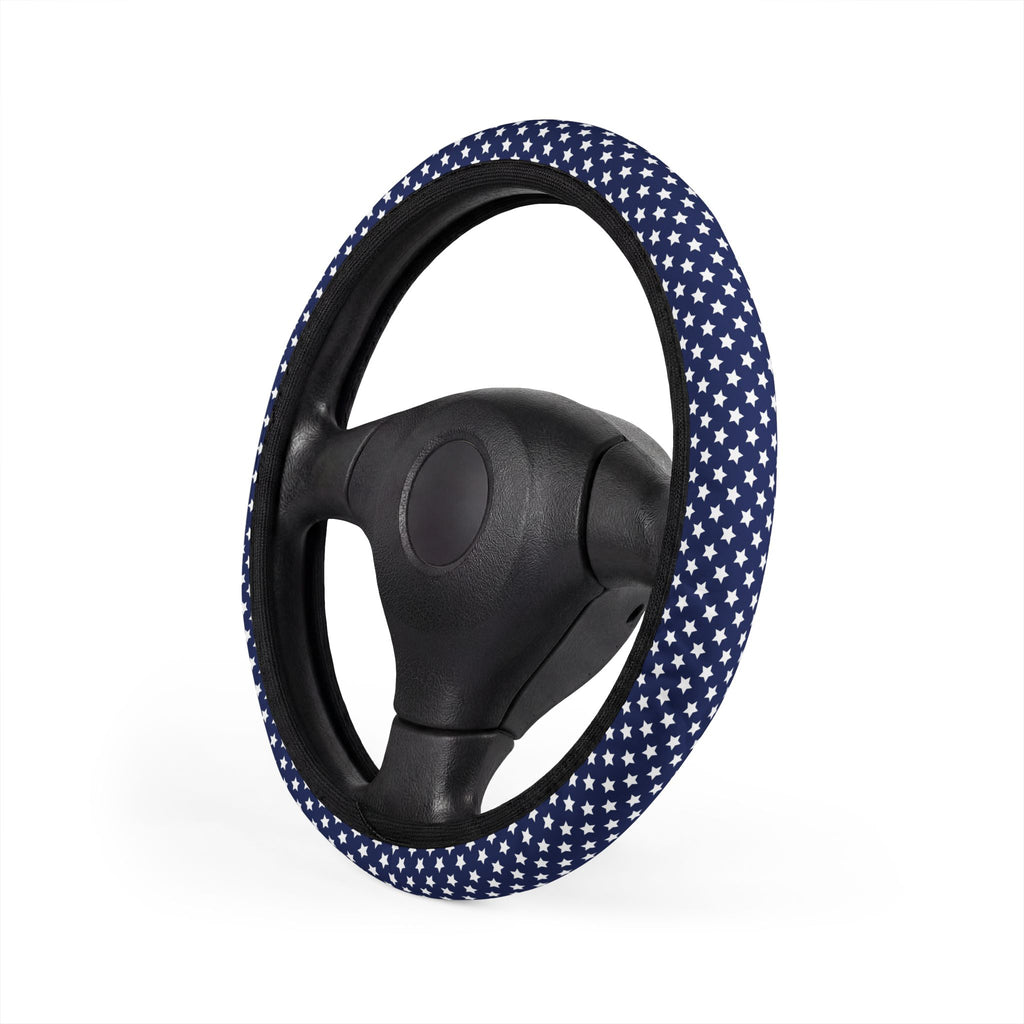 Blue star American flag steering wheel cover, product view 4
