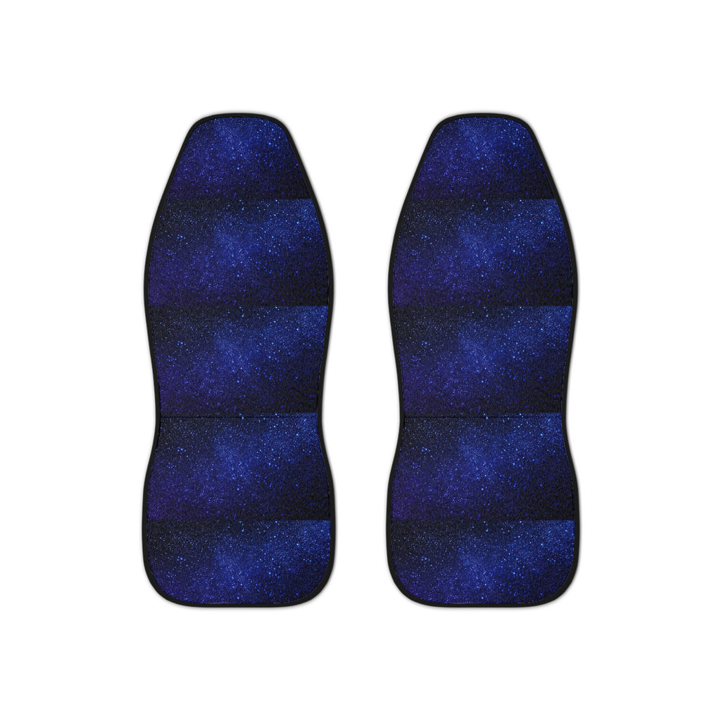 Blue starry galaxy car seat covers, set of two front seat covers
