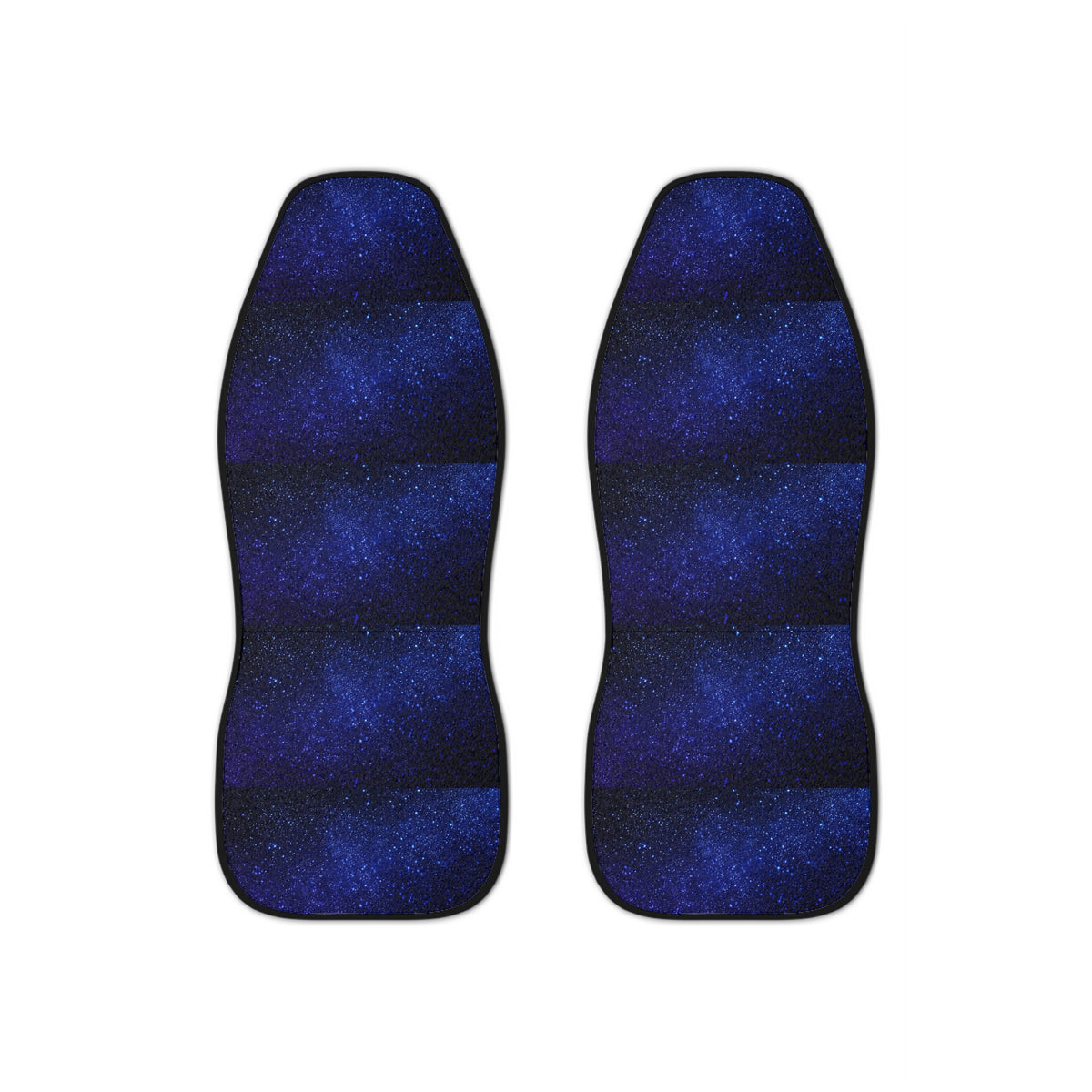 Blue starry galaxy car seat covers, set of two front seat covers