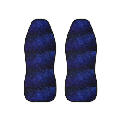 Blue starry galaxy car seat covers, set of two front seat covers