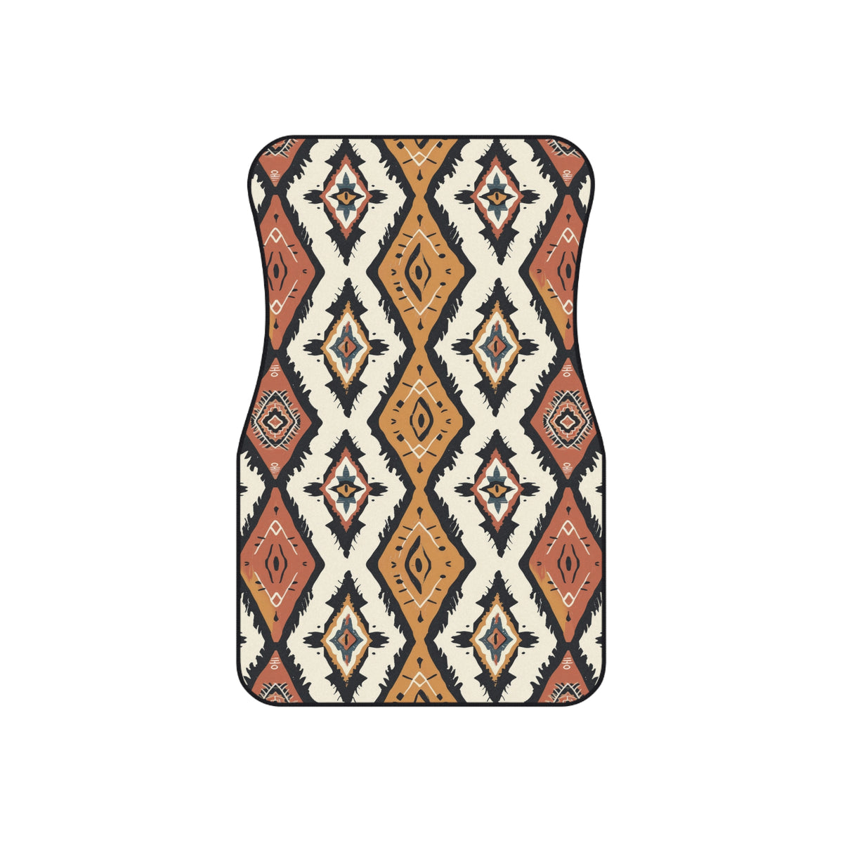 Boho Aztec diamond car mats, set of four, front and rear mats