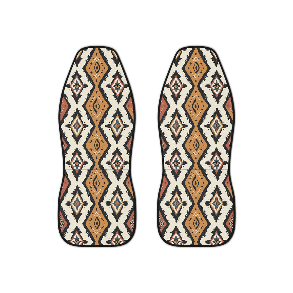 Boho Aztec diamond car seat covers, set of two front seat covers