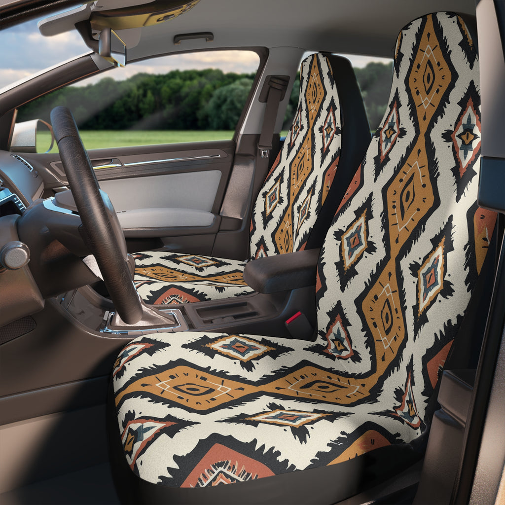 Boho Aztec diamond car seat covers, product view 3