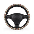 Boho Aztec diamond steering wheel cover, on a steering wheel