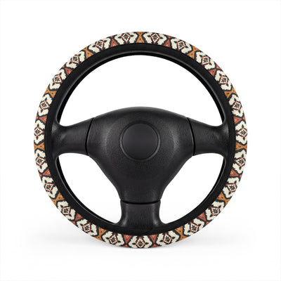 Boho Aztec diamond steering wheel cover, on a steering wheel
